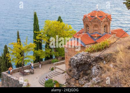 Kirche St. John Kaneo, Ohrid, Nordmakedonien Stockfoto