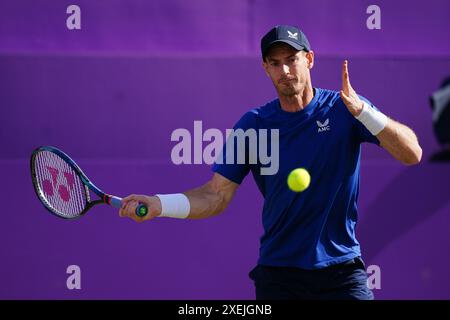 Das Foto von Andy Murray vom 19-06-2024 wurde gezeichnet, um Tomas Machac in der ersten Runde von Wimbledon zu begegnen. Ausgabedatum: Freitag, 28. Juni 2024. Stockfoto