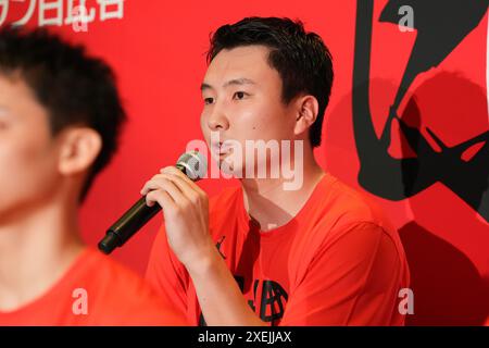 Tokio, Japan. Juni 2024. Keisei Tominaga (JPN) Basketball : Absendezeremonie der japanischen Nationalmannschaft für die Olympischen Spiele 2024 in Tokio, Japan. Quelle: AFLO SPORT/Alamy Live News Stockfoto