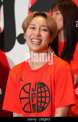 Tokio, Japan. Juni 2024. Saori Miyazaki (JPN) Basketball : Absendezeremonie der japanischen Nationalmannschaft für die Olympischen Spiele 2024 in Tokio, Japan. Quelle: AFLO SPORT/Alamy Live News Stockfoto