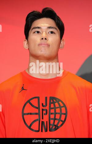 Tokio, Japan. Juni 2024. Ren Kanechika (JPN) Basketball : Absendezeremonie der japanischen Nationalmannschaft für die Olympischen Spiele 2024 in Tokio, Japan. Quelle: AFLO SPORT/Alamy Live News Stockfoto