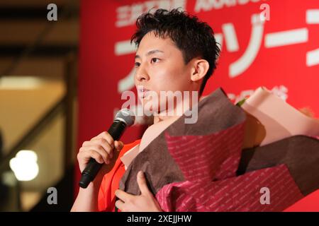 Tokio, Japan. Juni 2024. Yuki Kawamura (JPN) Basketball : Absendezeremonie der japanischen Nationalmannschaft für die Olympischen Spiele 2024 in Tokio, Japan. Quelle: AFLO SPORT/Alamy Live News Stockfoto