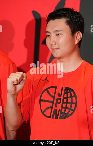 Tokio, Japan. Juni 2024. Keisei Tominaga (JPN) Basketball : Absendezeremonie der japanischen Nationalmannschaft für die Olympischen Spiele 2024 in Tokio, Japan. Quelle: AFLO SPORT/Alamy Live News Stockfoto