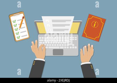 3D Isometrische flache konzeptionelle Darstellung von Online-Tests, digitale Übersichtsform 3D Isometrische flache konzeptionelle Darstellung von Stockfoto