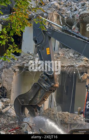 Hausabbruch im Zentrum von Düsseldorf Stockfoto