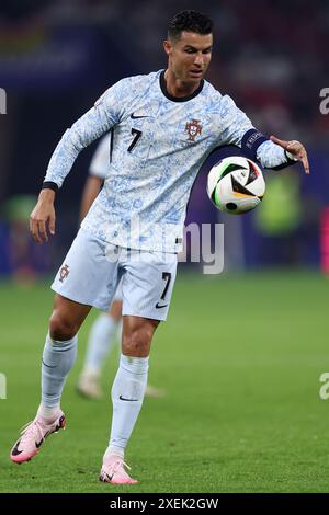 Cristiano Ronaldo aus Portugal im Spiel der Gruppe F der UEFA Euro 2024 zwischen Georgien und Portugal am 26. Juni 2024 in der Arena AufSchalke in Gelsenkirchen. Stockfoto