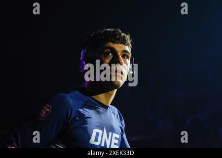 Bangkok, Thailand. Juni 2024. Mikey Musumeci aus den Vereinigten Staaten während der ONE 167 in der IMPACT Arena, dem Exhibition and Convention Center. (Foto: Amphol Thongmueangluang/SOPA Images/SIPA USA) Credit: SIPA USA/Alamy Live News Stockfoto