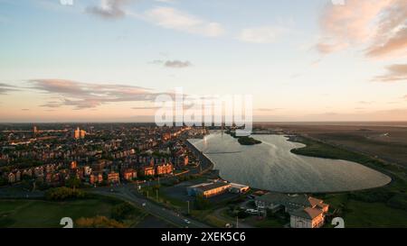 Klassisches Resort mit Panoramablick aus der Vogelperspektive in großbritannien Southport. Merseyside. Lancashire Stockfoto