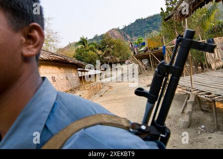 Bangladesch. Umgebung von Bandarban. Tripura-Stamm. Stockfoto