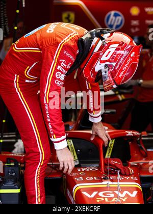 Spielberg, Autriche. Juni 2024. LECLERC Charles (mco), Scuderia Ferrari SF-24, Porträt während des Formel 1 Qatar Airways Austrian Grand Prix 2024, 11. Runde der Formel-1-Weltmeisterschaft 2024 vom 28. Bis 30. Juni 2024 auf dem Red Bull Ring, in Spielberg, Österreich - Foto Xavi Bonilla/DPPI Credit: DPPI Media/Alamy Live News Stockfoto