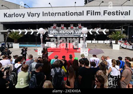 Karlsbad, Cz. Juni 2024. Die Eröffnung des 58. Internationalen Filmfestivals Karlsbad fand am 28. Juni 2024 in Karlsbad, Tschechien, statt. Quelle: Slavomir Kubes/CTK Photo/Alamy Live News Stockfoto