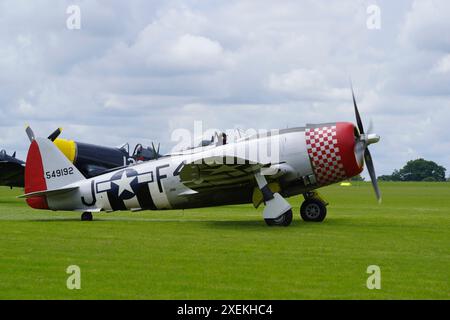 Republik, P-47D, Thunderbolt, 45-49192, G-THUN, Sywell, Luftanzeige, Stockfoto