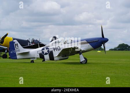 Nordamerika, P-51D, Mustang, 472216, G-BIXL,. Sywell, Air Display, England, Großbritannien. Stockfoto