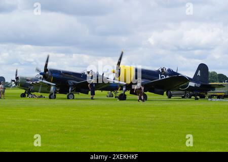 Chance-Vought, FG-1D, Sywell, Air Display, England, Vereinigtes Königreich. Stockfoto