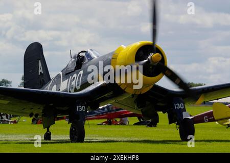 Chance-Vought, FG-1D, Sywell, Air Display, England, Vereinigtes Königreich. Stockfoto