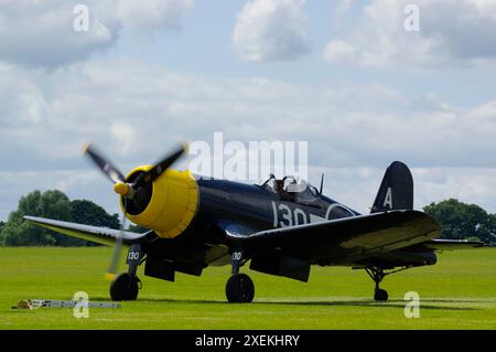 Chance-Vought, FG-1D, Sywell, Air Display, England, Vereinigtes Königreich. Stockfoto