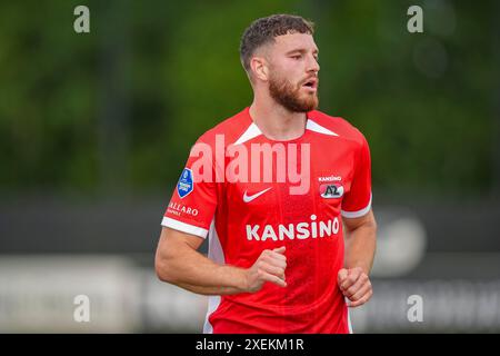 WIJDEWORMER, NIEDERLANDE - 28. JUNI: Während des Freundschaftsspiels zwischen AZ und AEK Athene am AFAS Trainingskomplex am 28. Juni 2024 in Wijdewormer, Niederlande. (Foto: Jan Mulder/Orange Pictures) Stockfoto