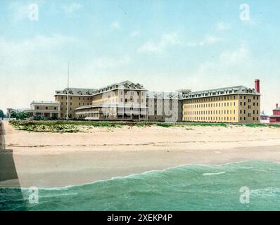 Wellenbrecher, Palm Beach, Florida, Vereinigte Staaten, 1890, historische, digital restaurierte Reproduktion nach einem Original aus dem 19. Jahrhundert / The Breakers, Palm Beach, Florida, USA, 1890, historische, digital restaurierte Reproduktion eines Originals aus dem 19. Jahrhundert Stockfoto