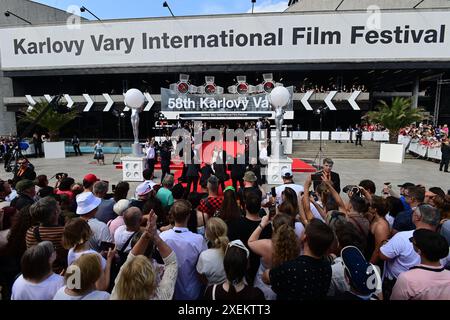 Karlsbad, Cz. Juni 2024. Die Eröffnung des 58. Internationalen Filmfestivals Karlsbad fand am 28. Juni 2024 in Karlsbad, Tschechien, statt. Quelle: Slavomir Kubes/CTK Photo/Alamy Live News Stockfoto