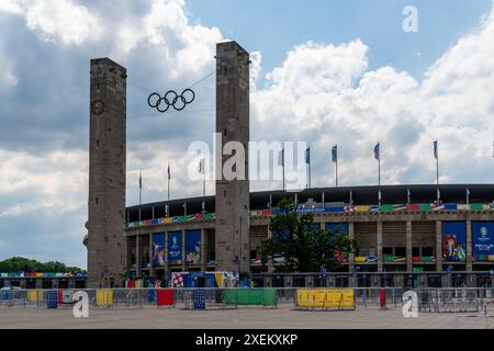 Olympiastadion Berlin UEFA Euro2024 Stockfoto