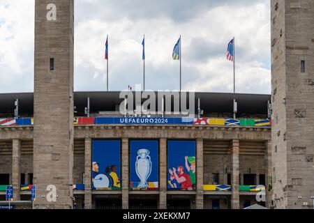 Olympiastadion Berlin UEFA Euro2024 Stockfoto