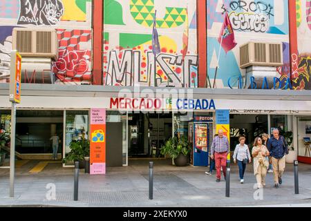 Mercado de la Cebada Markt im Viertel La Latina, madrid, spanien. Stockfoto