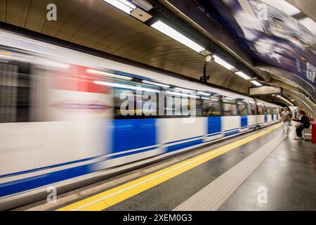U-Bahn, Madrid, Spanien. Stockfoto