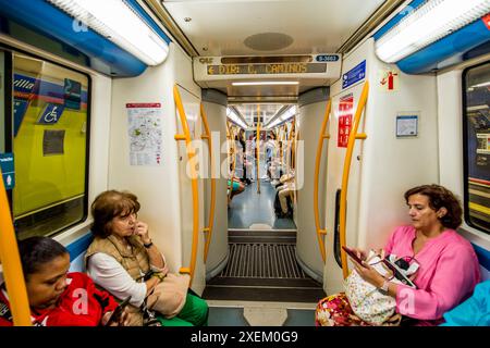 U-Bahn, Madrid, Spanien. Stockfoto