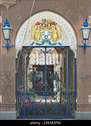 Tor zur Tallow Chandlers Hall, Dowgate Hill, London, England. Stockfoto