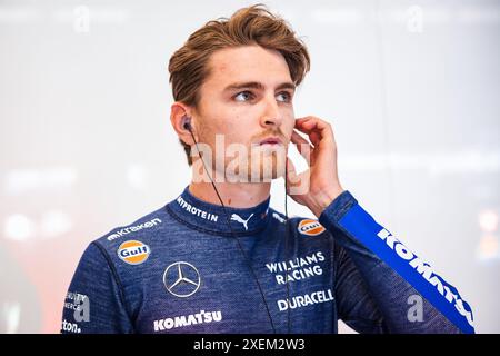 Spielberg, Österreich. Juni 2024. Logan Sargeant (USA) Williams Racing. 28.06.2024. Formel-1-Weltmeisterschaft, Rd 11, Großer Preis Von Österreich, Spielberg, Österreich, Sprint Qualifikationstag. Das Foto sollte lauten: XPB/Alamy Live News. Stockfoto