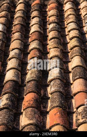 Foto Bild von Kacheln auf die Gebäude Dach Textur Stockfoto