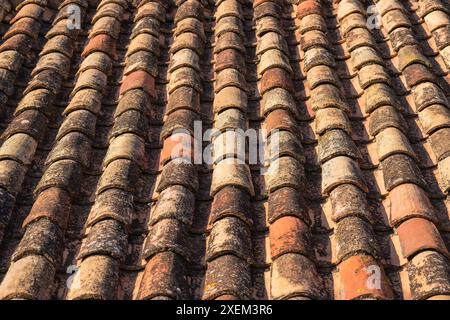 Foto Bild von Kacheln auf die Gebäude Dach Textur Stockfoto