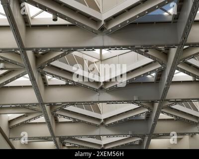 Innenarchitektur und Ingenieurwesen mit Balken und Decken für Geschäfte. Stockfoto