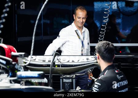 Spielberg, Autriche. Juni 2024. FIA-Beobachter beim Mercedes AMG F1 Team während des Formel 1 Qatar Airways Austrian Grand Prix 2024, 11. Runde der Formel 1 Weltmeisterschaft 2024 vom 28. Bis 30. Juni 2024 auf dem Red Bull Ring in Spielberg, Österreich - Foto Florent Gooden/DPPI Credit: DPPI Media/Alamy Live News Stockfoto