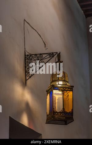 Marokko, Marrakesch. Bahia Palace Detail. Stockfoto