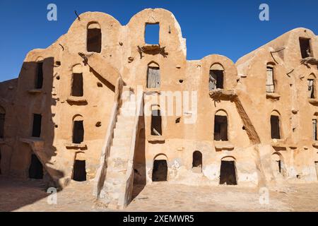 Ksar Ouled Soltane, Tataouine, Tunesien. Antike befestigte Berberlagerstätte in Ksar Ouled Soltane, die als Set für den Star Wars Film The Ph Stockfoto