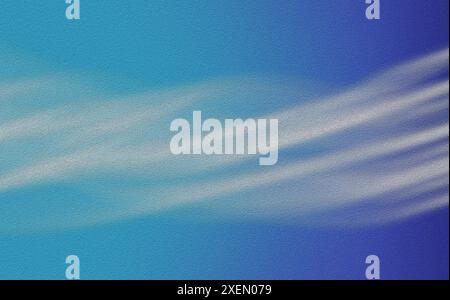Lebendiger abstrakter Hintergrund mit blauem Farbverlauf und weichen weißen Streifen. Ideal für Designprojekte, Präsentationen und digitale Kunst. Stockfoto