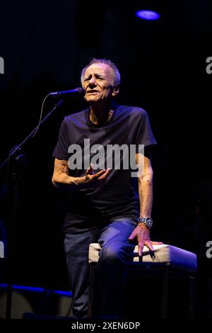 Italienisches Sängermusikkonzert - Roberto Vecchioni - Tra il Silenzio e il Tuono Tour Roberto Vecchioni während Roberto Vecchioni - Tra il Silenzio e il Tuono Tour, italienisches Sängermusikkonzert in Bergamo, Italien, 28. Juni 2024 Bergamo Lazzaretto Italien Copyright: XTommasoxBerardix/xLiveMediax LPM 1423163 Stockfoto