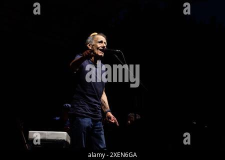 Italienisches Sängermusikkonzert - Roberto Vecchioni - Tra il Silenzio e il Tuono Tour Roberto Vecchioni während Roberto Vecchioni - Tra il Silenzio e il Tuono Tour, italienisches Sängermusikkonzert in Bergamo, Italien, 28. Juni 2024 Bergamo Lazzaretto Italien Copyright: XTommasoxBerardix/xLiveMediax LPM 1423177 Stockfoto