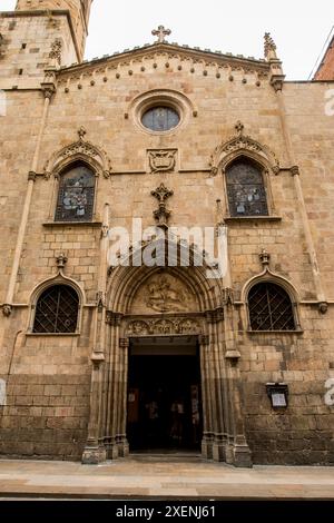 Die iglesia de San Jaime, die Kirche st. jakobus, das gotische Viertel, die Altstadt, barcelona, spanien Stockfoto