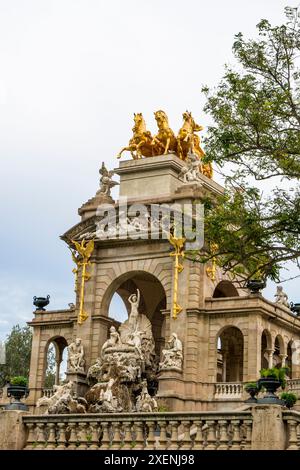 Der Hauptbrunnen im Parc de la Ciutadella (Citadel Park), barcelona, spanien. Stockfoto