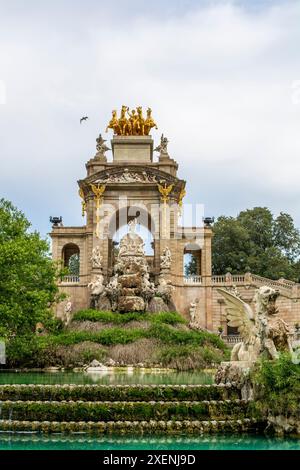 Der Hauptbrunnen im Parc de la Ciutadella (Citadel Park), barcelona, spanien. Stockfoto