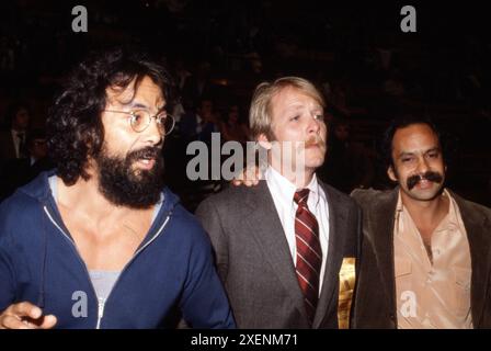 Martin Mull ist verstorben. Cheech Marin, Martin Mull und Tommy Chong bei Shooting Stars II im Pauley Pavilion in der UCLA am 1979. Oktober. Hinweis: Ralph Dominguez/MediaPunch Stockfoto