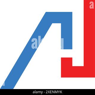 Einfaches Design mit aj-Letter-Logo Stock Vektor