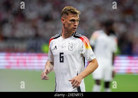 Frankfurt, Deutschland. Juni 2024. Joshua Kimmich (Deutschland) war beim Spiel der UEFA Euro 2024 zwischen Nationalmannschaften der Schweiz und Deutschlands im Deutsche Bank Park zu sehen. Endnote : Schweiz 1:1 Deutschland (Foto: Maciej Rogowski/SOPA Images/SIPA USA) Credit: SIPA USA/Alamy Live News Stockfoto