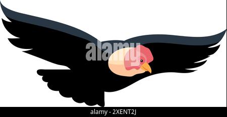 condor Vogel fliegt Cartoon Stock Vektor