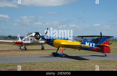 Tauranga Neuseeland - 28. Januar 2012; ZK-MXT registrierte Kleinflugzeug auf der Ground Airshow, 2012 Stockfoto