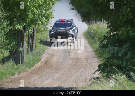 #26 Kajetan KAJETANOWICZ (POL) / Maciej SCZEPANIAK (POL), SKODA Fabia RS Rally2, Team: Kajetanowicz (POL) Motorsport, FIA WRC, 80. Rallye Polen, Rallye-Weltmeisterschaft, Polen, SS2, WP2, Stanczyki1, 28.06.2024 Foto: Eibner-Pressefoto/Jürgen Augst Stockfoto
