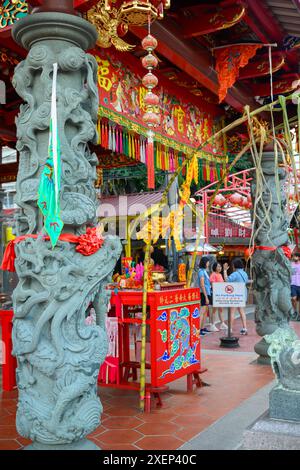 Ein Chew Jetty chinesischer Tempel, George Town, Penang, Malaysia Stockfoto