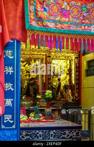 Ein Chew Jetty chinesischer Tempel, George Town, Penang, Malaysia Stockfoto